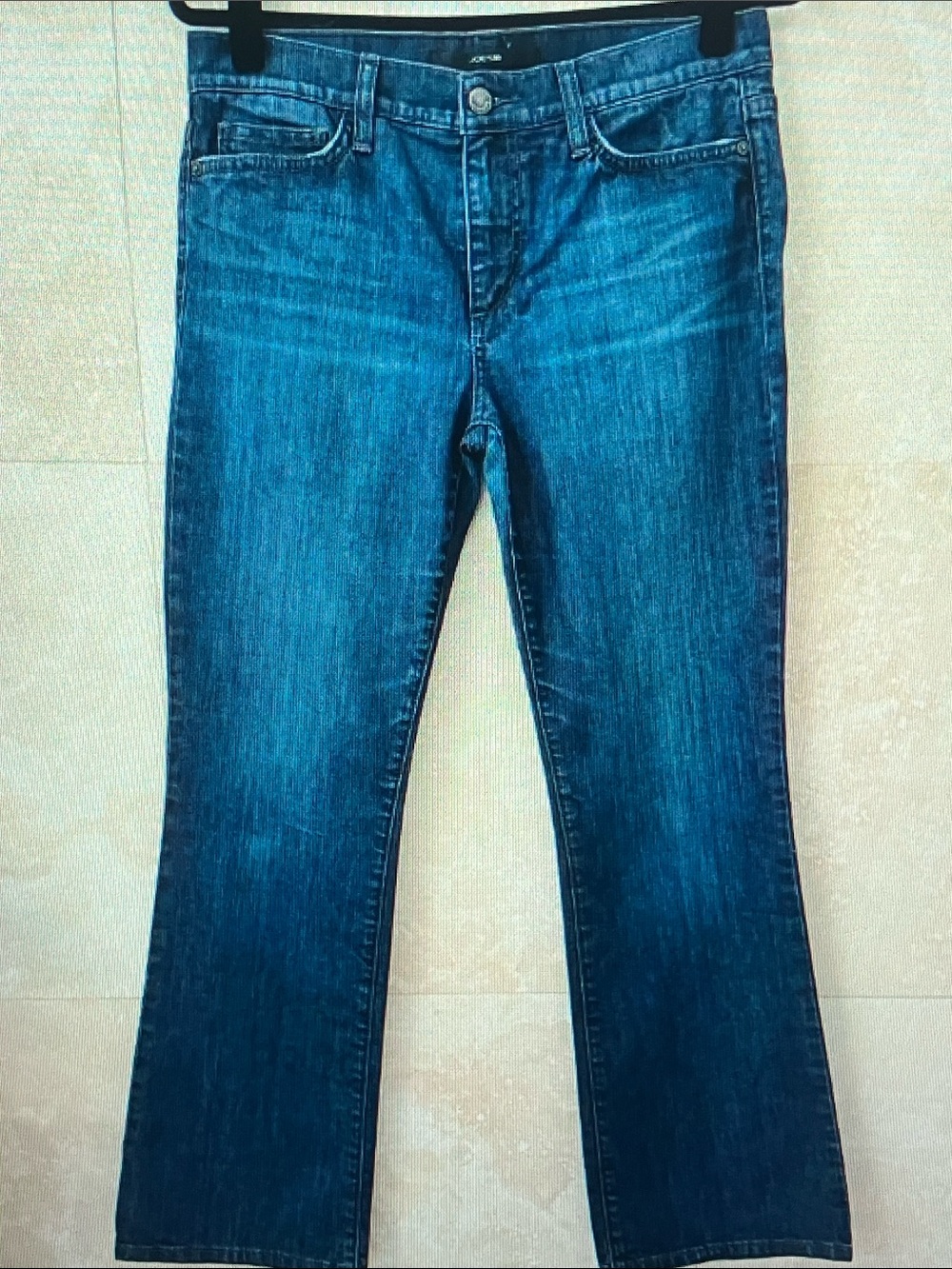 Joe's Jeans Dark Blue Denim Jeans with Tan Button